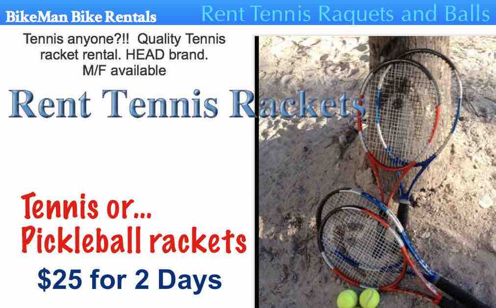 Rent tennis rackets in key west